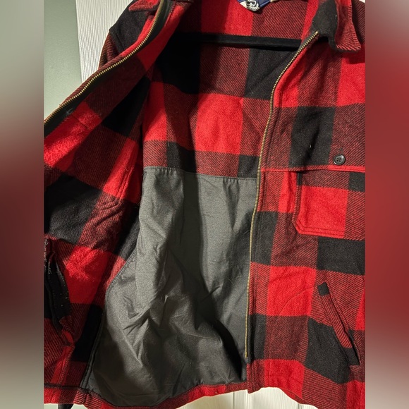 Woolrich 80s Era Vintage Buffalo Plaid Wool Jacket Size Large EUC - Picture 4 of 6